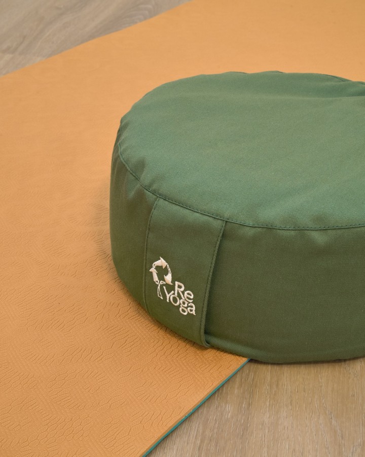 ReZAFU - Meditation cushion in cotton and spelt husk, with removable cover