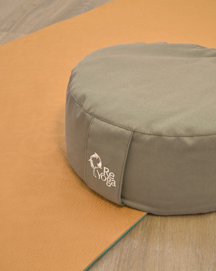 ReZAFU - Meditation cushion in cotton and spelt husk, with removable cover