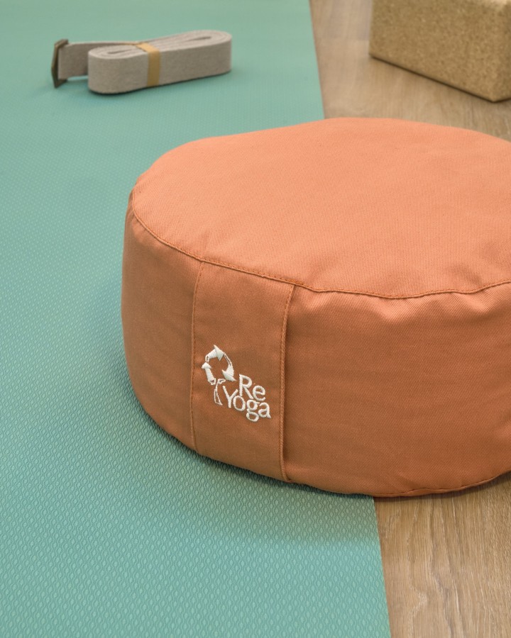ReZAFU - Cuscino da meditazione in cotone e pula di farro, sfoderabile
