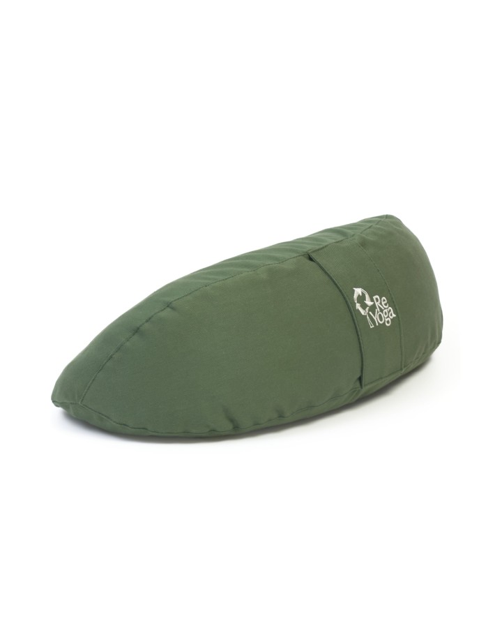 ReMOON - Removable-cover crescent yoga cushion in cotton and spelt husk