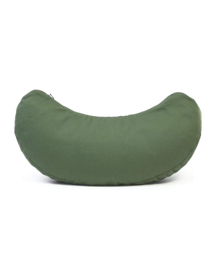 ReMOON - Removable-cover crescent yoga cushion in cotton and spelt husk