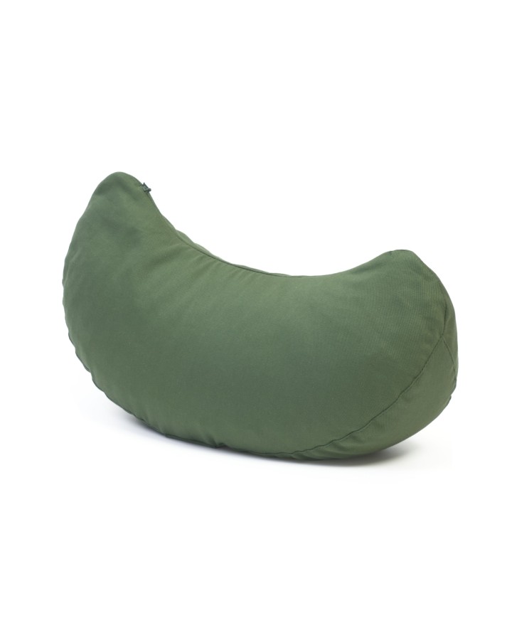 ReMOON - Removable-cover crescent yoga cushion in cotton and spelt husk