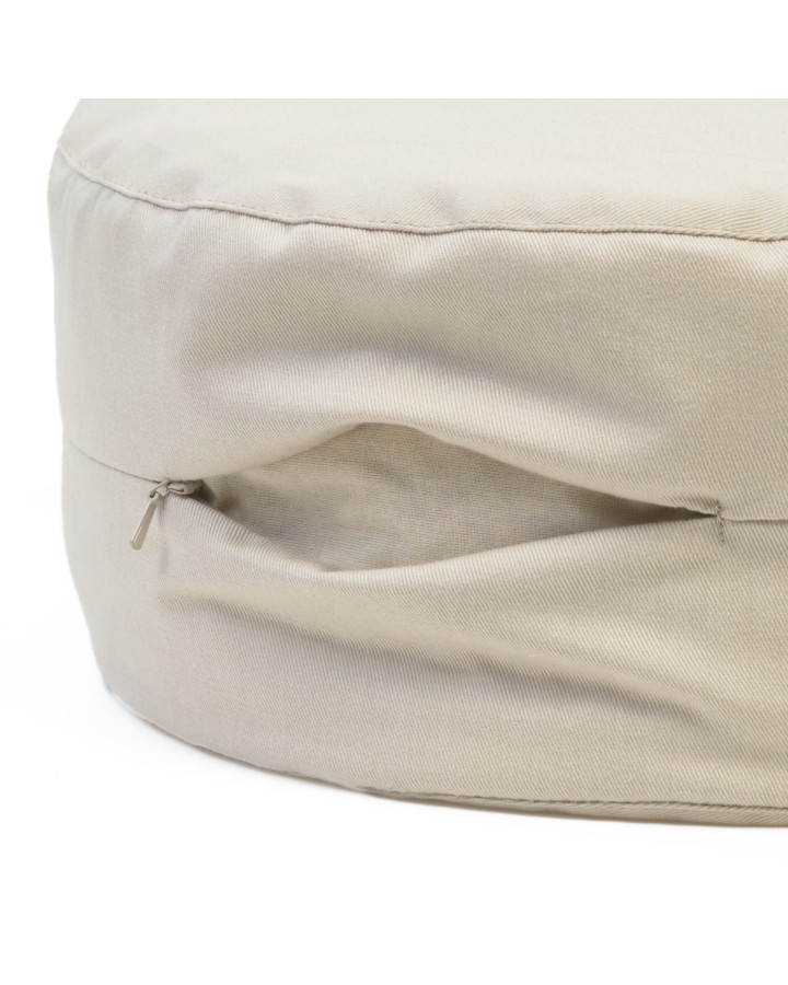 ReZAFU - Meditation cushion in cotton and spelt husk, with removable cover