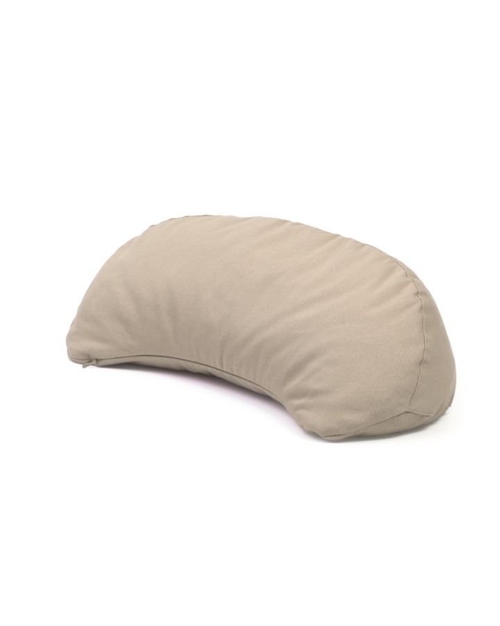 ReMOON - Removable-cover crescent yoga cushion in cotton and spelt husk