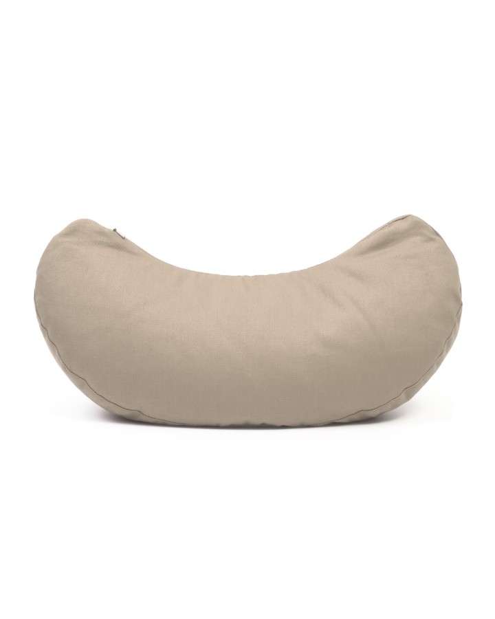 ReMOON - Removable-cover crescent yoga cushion in cotton and spelt husk