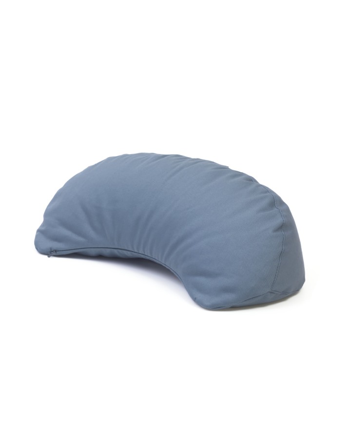 ReMOON - Removable-cover crescent yoga cushion in cotton and spelt husk