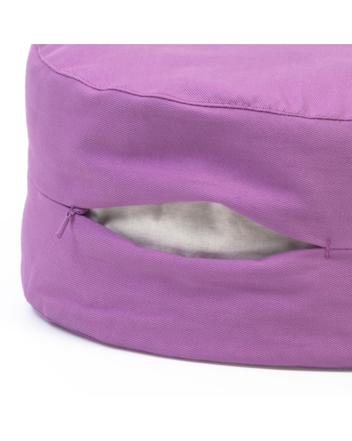 ReZAFU - Meditation cushion in cotton and spelt husk, with removable cover