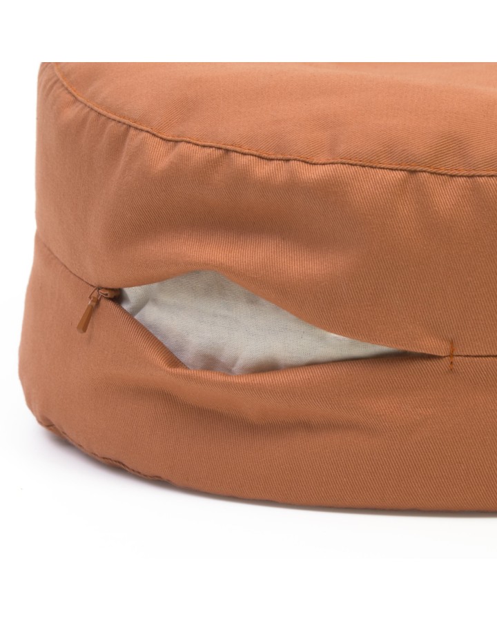 ReZAFU - Cuscino da meditazione in cotone e pula di farro, sfoderabile