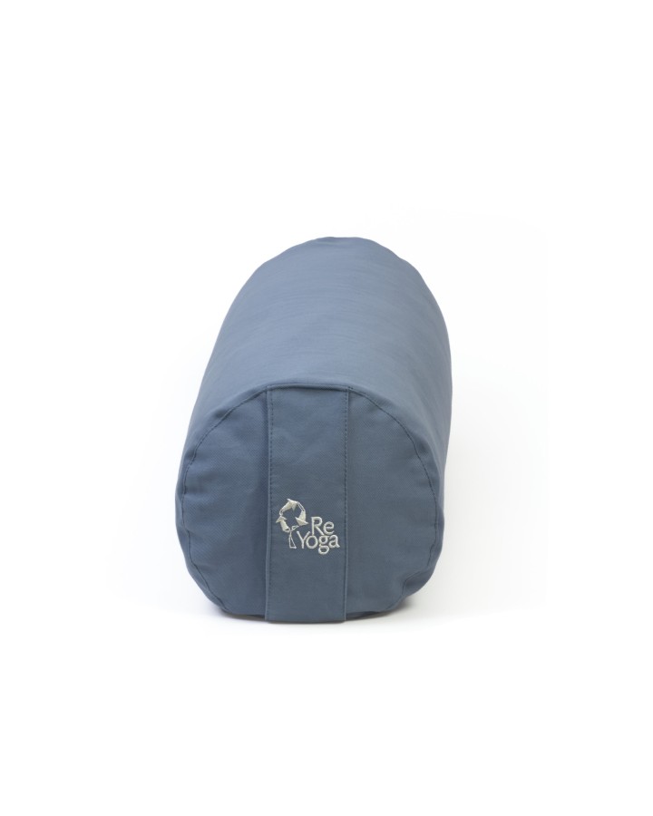 ReBOLSTER - Cylindrical yoga bolster in cotton and spelt husk, with removable cover