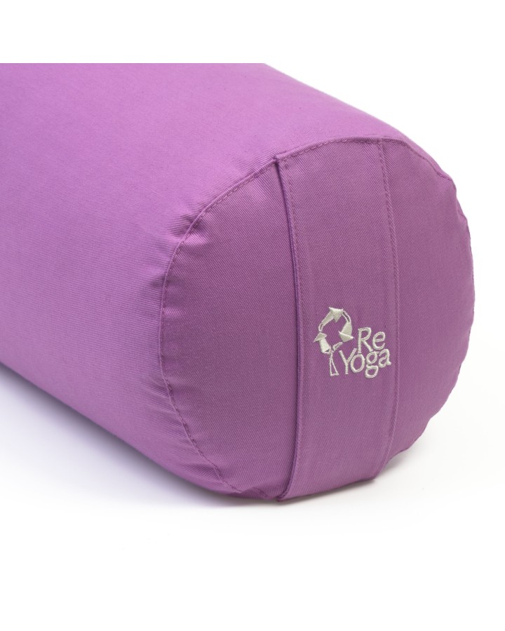 ReBOLSTER - Zylindrisches Yoga-Bolster aus Baumwolle und Dinkelspelz, mit abnehmbarem Bezug