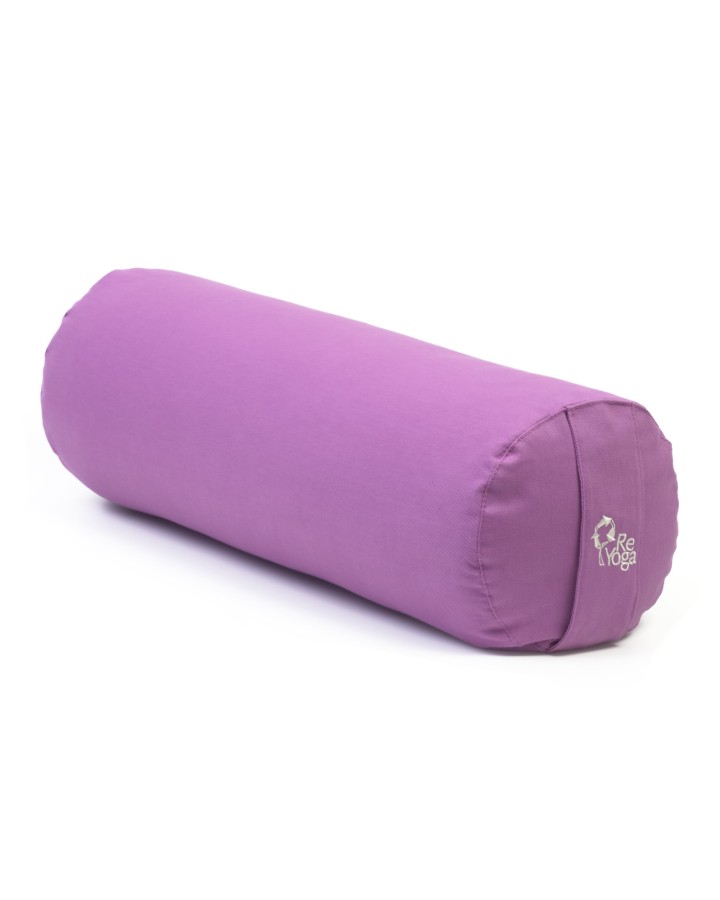 ReBOLSTER - Cylindrical yoga bolster in cotton and spelt husk, with removable cover