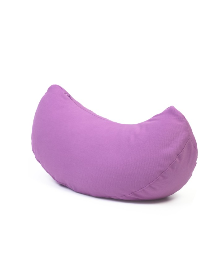 ReMOON - Removable-cover crescent yoga cushion in cotton and spelt husk