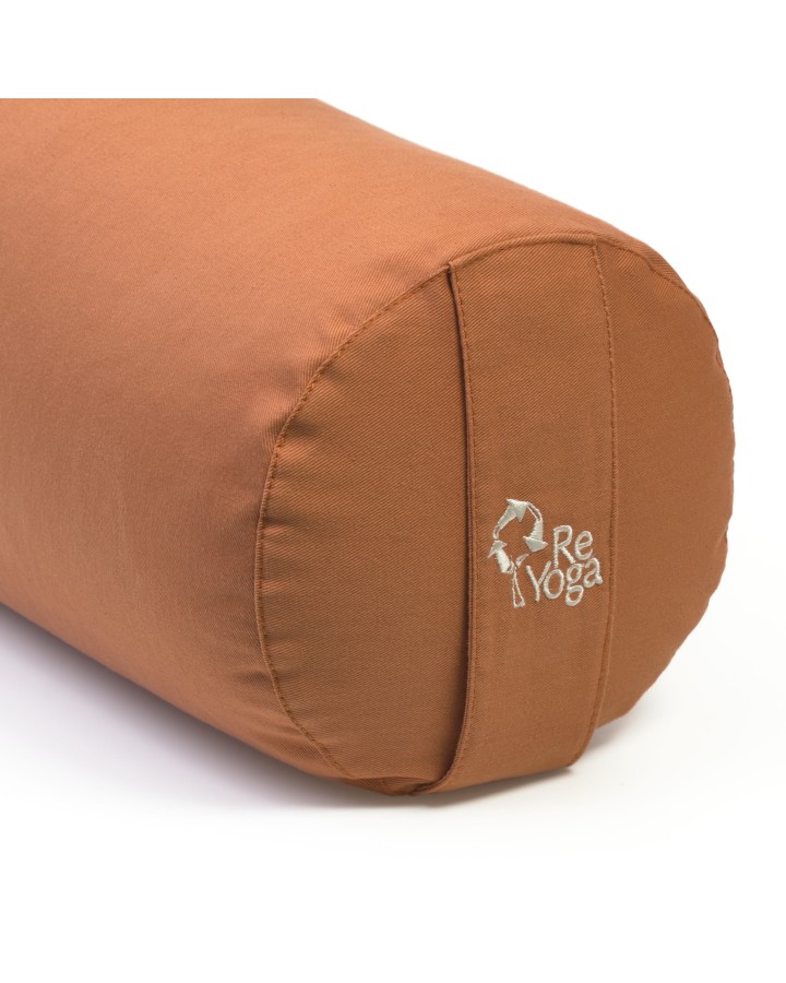 ReBOLSTER - Cylindrical yoga bolster in cotton and spelt husk, with removable cover