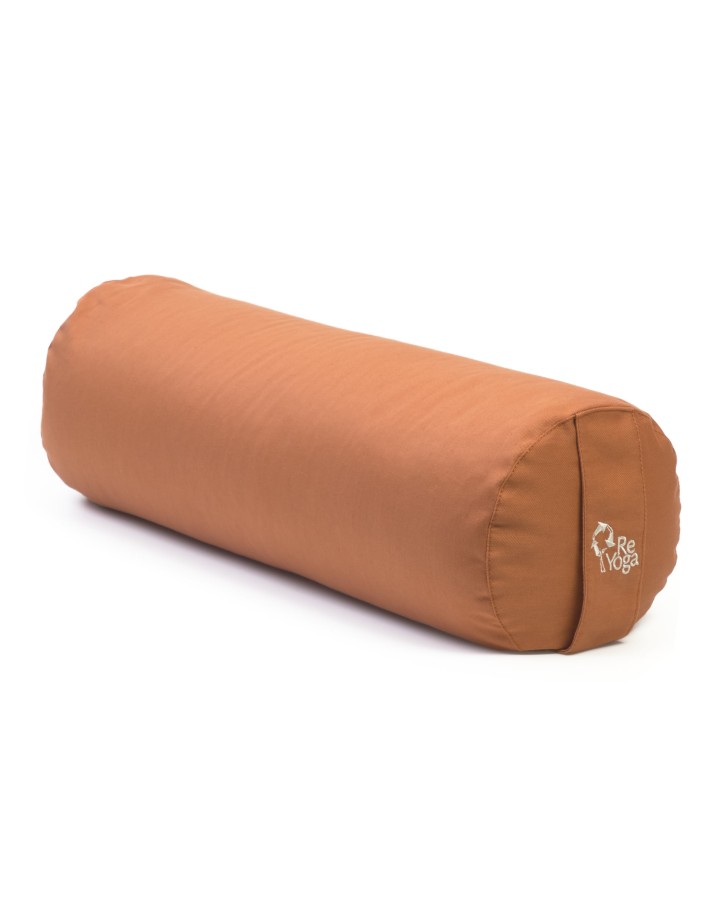 ReBOLSTER - Cylindrical yoga bolster in cotton and spelt husk, with removable cover